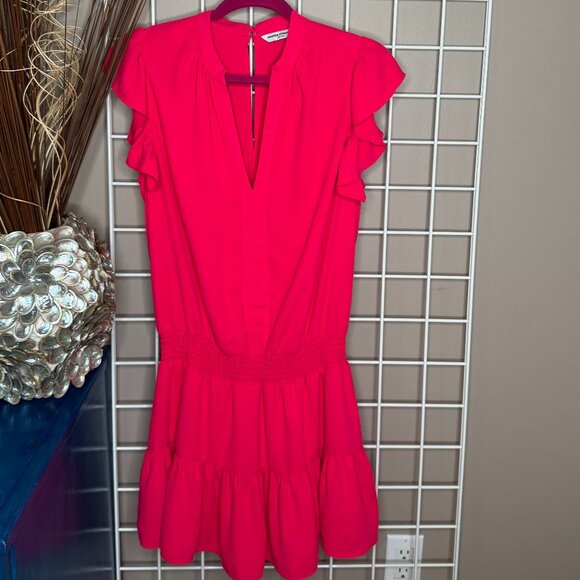 Amanda Uprichard Lela Romper, Hot Pink, Size L, Like New - Picture 5 of 15